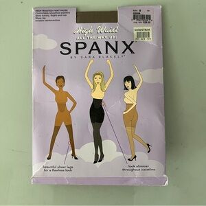 Spanx High Waisted Pantyhose sz B Cocoa Brown